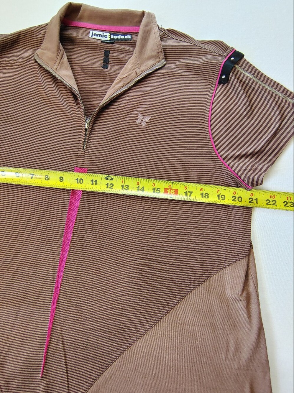 jamie sadock Brown and Pink Golf Jacket Label Detail Size XL. - Picture 2 of 8